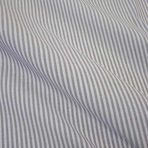 Stoff Meterware Bauernstreifen grau weiß Streifen 4 mm gestreift Landhaus Gardine country style Neu