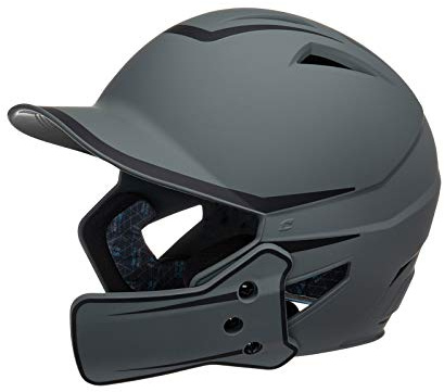 CHAMPRO HX Legend Plus Performance Baseball-Schlaghelm mit abnehmbarem Backenschutz in zweifarbiger matter Oberfläche, Graphit, Schwarz, Junior