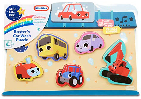 Little Baby Bum - Holzpuzzle Fahrzeuge, Steckpuzzle mit Soundfunktion für Kinder