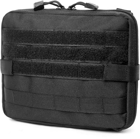 TRIWONDER Tactical Admin Molle Pouch Compact Utility Gadget Gear Tool Bag EDC Pouch Military EMT Organizer (Black)