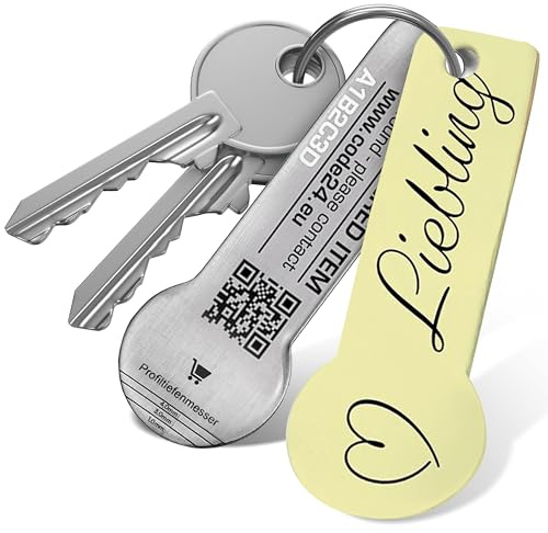 Einkaufswagenlöser „Liebling“ (1 Stück) – funktionaler Schlüsselanhänger mit Einkaufswagenchip – Schlüsselanhänger Einkaufschip mit 1 Jahr Fundservice – 100% sicher