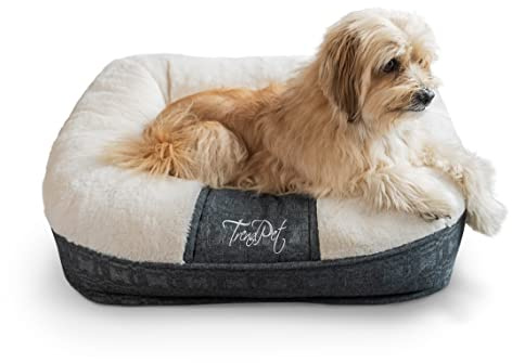 TrendPet LunaLounge Kuschelbett für Hunde und Katzen in 3 Größen und Farben (L, Beige)