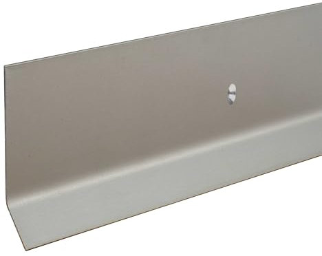 Sockelleiste | Aluminium | Edelstahl | Breite 20 mm | Höhe 60 mm | Länge 2500 mm | Materialstärke 1 mm | Gebohrt | Fußleiste | 1 Stück