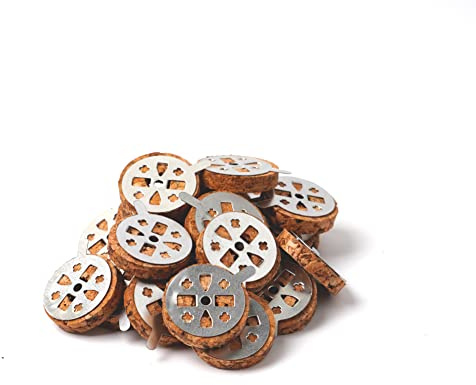 Lot de 10 flotteurs ronds en liège avec poignée pour lampes de vigilance - Bougies flottantes, coin de prière, autel domestique