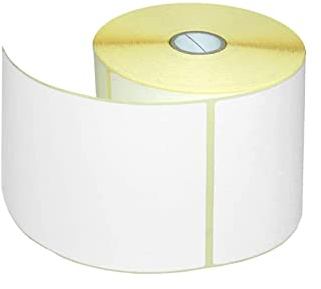 Koem Rotolo da 500 Etichette Adesive Bianche Termiche Dirette 105x148 mm compatibili per stampanti tipo Zebra Citizen Tsc Brother, Stampa Diretta e con Ribbon