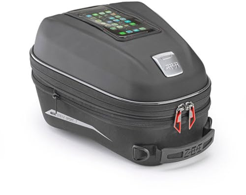 Givi Tanklock Tankrucksack ST612 – 15L – Für Nach Hinten Abfallende Tankformen – Inkl. Regenhaube