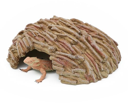 AQUA KT Reptilien Schlangenhöhle Versteck und Höhle Repti Shelter Terrarien Lebensraum Decoration für Schlangen Gecko Eidechsen Bartdrache Verstecken