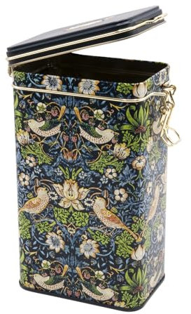 Fridolin 19397 – Barattolo per caffè in metallo con chiusura a leva, volume circa 1,4 litri – William Morris: ladro di fragole