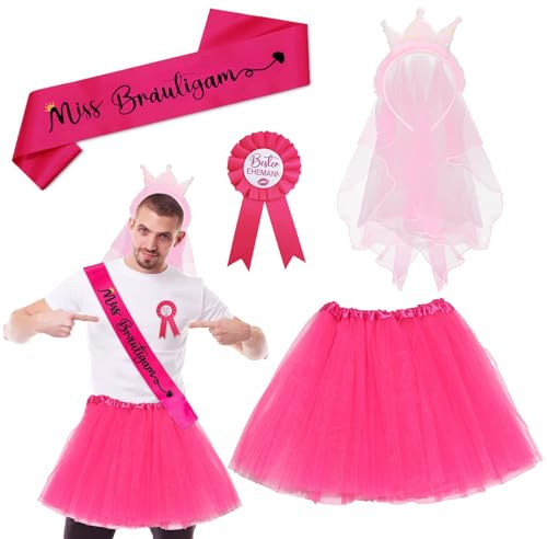 JGA disfraz para hombre, corona, insignia, faja y tutú, fiesta y decoración de boda