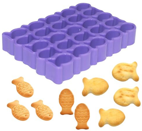 Gold Fish Cracker Cookie Cutter 25 Cavity Mini Fish Biscuit Cutter Gold Fish Cutter Plastic Cookie Cutter for Baking