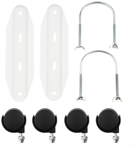 Lastdaytime Soporte de radiador eléctrico, 2 soportes especiales de polea móvil para calentador de radiador eléctrico, polea de radiador de aceite, rueda de base de rueda de radiador (negro)