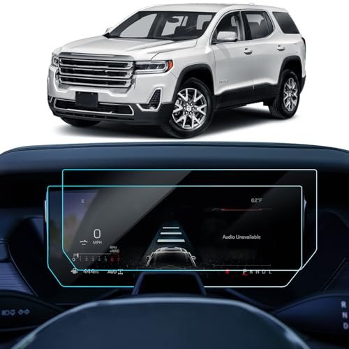 LANTU 2PCS Car Screen Protector for GMC Acadia (Elevation/AT4/Denali) 2024 2025 Accessories Dashboard Nano Touchscreen Protector Film HD Clear Anti Fingerprint 11''