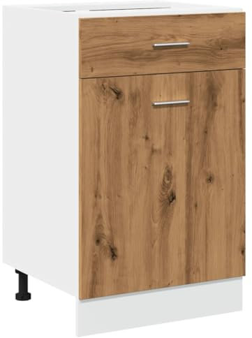 vidaXL Armario Inferior cajón “Lyon” Madera Roble Artisan