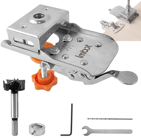 Topfscharnier Schablone, Einstellbar, Rutschfest, Schnelles Einspannen, Topfband Bohrschablone, Wolkenclip-Kissen, Positionierungsstempel, zum Bohren und Positionieren von Türscharnieren