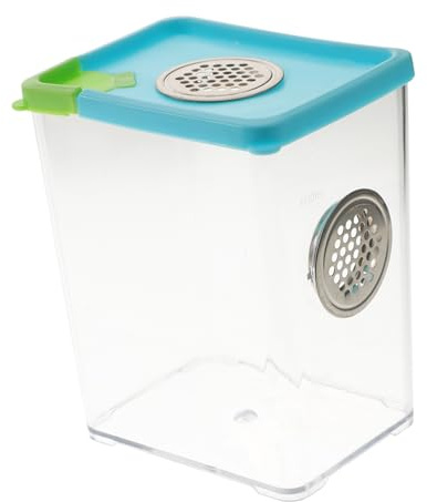 Happyyami Scatola per Alimentazione Rettili in Acrilico Ventilazione, Contenitore Habitat per Allevamento Insetti 10,5x8x13 Cm, Scatola Smontabile per Piccoli Animali Domestici