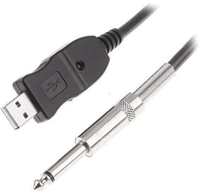 ibasenice Câble de Guitare USB 6, 5mm Noir pour Liaison Audio