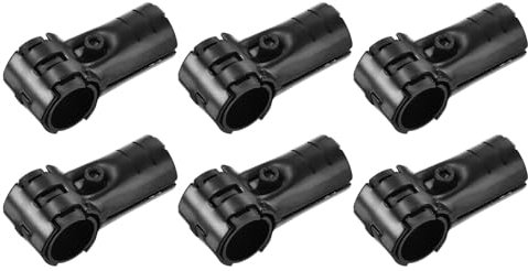 sourcing map 6 Sets Pipe Clamp Connector, 85 x 36mm End Rail Clamps Chain Link Fence Clamp Fit 1.1 (28mm) OD Pipe with Screw and Nuts, Black