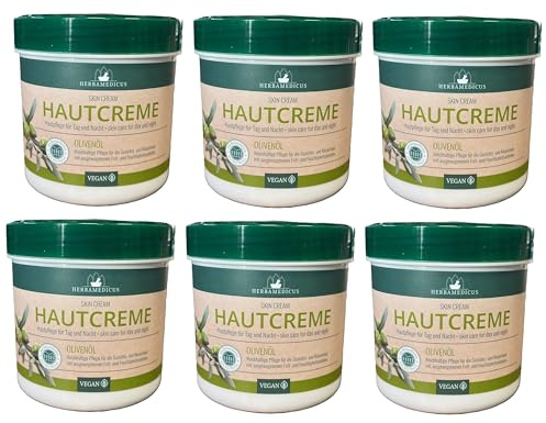 6er Pack. Herbamedicus Olivenöl Feuchtigkeit Tag Nacht Creme, 6x 250 ml