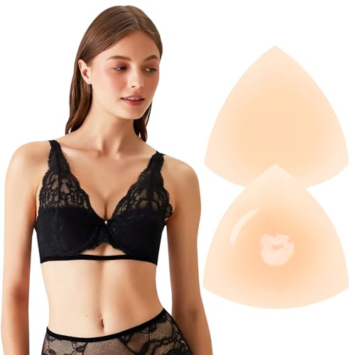 Kiiwah Selbstklebende BH Einlagen Silikon Push Up Pads Unsichtbare Nippelpads, BH Polster Einlagen Push Up Silikon Brüste BH Pads Für Frauen Damen In Sport-BHS, Badeanzügen Und Sport-Tops