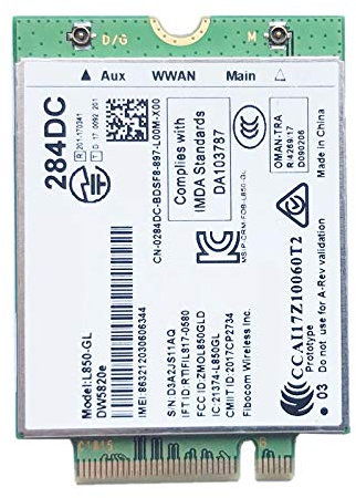 Giuneuow Dw5820E L850- LTE 4G Card Module 0284Dc 284Dc per Laptop 3500 5400