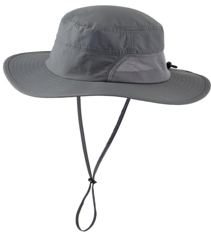Magracy Sonnenhut mit breiter Krempe, LSF 50+, für Herren und Damen, Outdoor, Sommer, Safari-Hut, verstellbar, zum Angeln, Wandern
