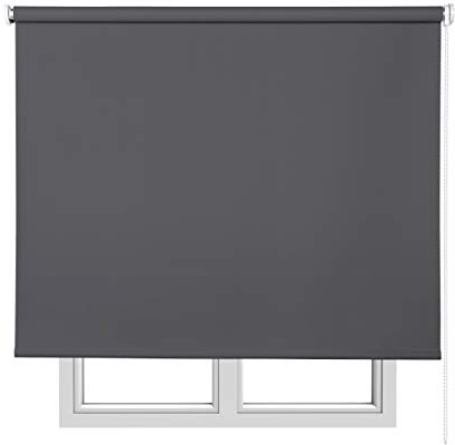 Stores Enrouleurs Occultants Premium, Store Occultant pour Intimité Maximale avec Installation Facile au Plafond ou au Mur, Store Opaque pour Salon ou Chambre, STORESBASIC Gris Clair 120x180