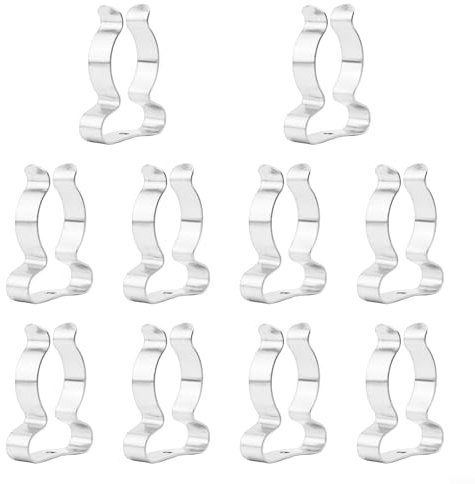 10 clips de rizo de resorte para organizar artículos en garajes y patios (28 mm)