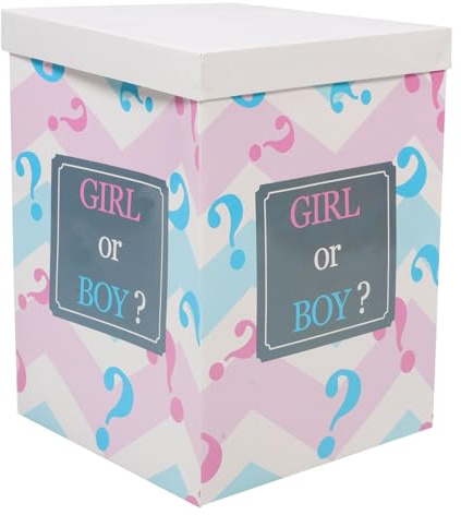 Cabilock Scatola Decorativa per Gender Reveal con Palloncini Scatola per Shower Boy Accessorio Festivo per Decorazioni Uniche per e Festeggiamenti