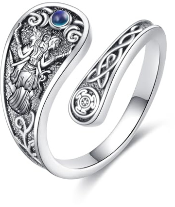 Spoon Ring Sterling Silver Shark Tooth/Bearded Dragon/German Shepherd/Shih Tzu Ring Dog Jewellery Gifts for Women