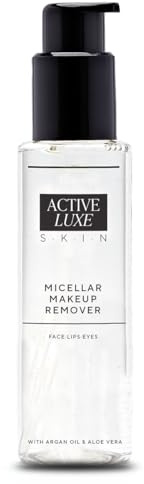 Active Luxe Micellar Makeup Remover – Micellärt rengöringsvatten, 115 ml | Skonsam borttagning av smink från ansikte & ögon, Aloe Vera & Arganolja, För känslig hud