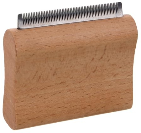Gatuida Spazzola per Cavalli Strumento Ergonomico in Legno e Acciaio Inossidabile Migliora la Circolazione Sanguigna e Adatta alla Pelle per Deshedding la Cura del Cavallo