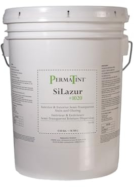 PermaTint SiLazur 1020 Semi-Transparent Stain Silicate Finish for Brick, Stone, Concrete & Masonry – Interior and Exterior Use (Sand Dollar (40% Dilution), 5 Gallon)