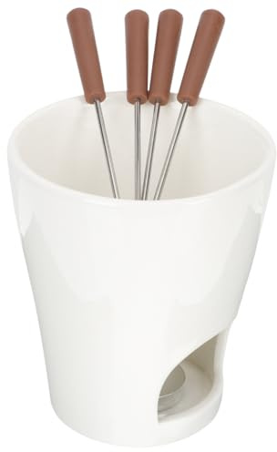 BESPORTBLE Pot à Fondue Céramique Multifonction pour Fromage et Chocolat Chauffe-Fromage avec Brûleur à Bougie Bol Détachable pour Fondue et Fonte Au Caquelon Pratique et Facile à Nettoyer