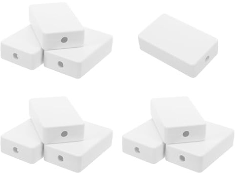 Generic 10pcs Small White Junction Box for LED Controller Plastic Electrical Enclosure with Cable Pass-through for Efficient Wire Management Compact DIY Electronics Holder for Home and