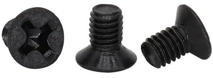 Tornillo de cabeza plana avellanada con ranura en cruz de Phillips DIN965, M1,2, 4, 6, M2, 5, M3, M4, de acero al carbono negro(600Pcs M2x8)