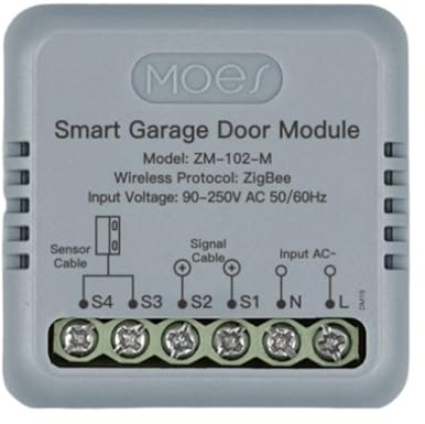Vibsky for Tuya ZigBee Smart Home Switch for Garage Door Opener, Compatible with Alexa and for Google Home, Grey