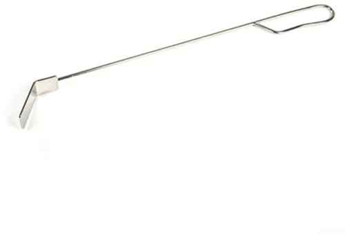 Ash Rel Tool - Rastrillo de cenizas de acero inoxidable de 18 pulgadas con cómodo mango de metal y gancho para colgar para parrillas de carbón Kamado Joe Classic y barbacoa de huevo verde pequeña