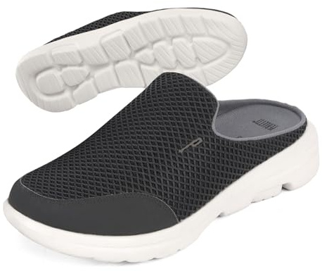 PERLETTI Ciabatte Sneakers Uomo Slip On Ultra Leggere Blu - Sandali Comfort Interno Esterno Comodi con Suola Rialzata Antiscivolo (Nero, 41, Sistema Taglie Calzature EU, Adulto, Numero, Media, 41)
