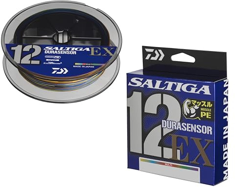 DAIWA Saltiga DURASENSOR 12 Braid EX+Si3, 0,35mm, 45kg / 99,21lbs, Mehrfarbig, Geflochtene Angelschnur, 12245-335