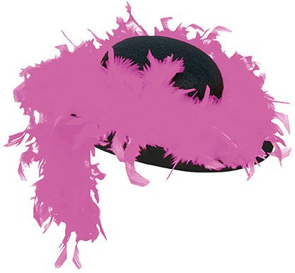 Mottoland Kostüm Zubehör Damenhut Boa Hut zu Karneval Fasching Party pink