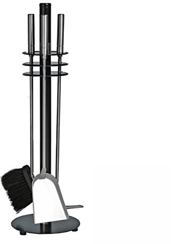 raik 21.02.640.2 Raik Kaminbesteck, 3-teilig, schwarz beschichtet, Edelstahl, 65cm