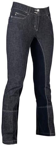 HKM PRO Team Miss Blink Jodhpurs Blu Jeans Blu Scuro 170