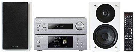 Pioneer P2 W Chaine compacte (Récepteur Stéréo, Lecteur réseau, 2 x 75 W, Direct Energy HD Amplificateur, Wi-FI, Bluetooth) Argent/Blanc