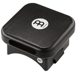 Meinl Percussion Knee Pad Snare Tap - Cajon Add-On/Cajon Zubehör mit Schellen zur Befestigung am Knie - Stahl-Schellen, Siam-Eiche, Schwarz (KP-JT-BK)