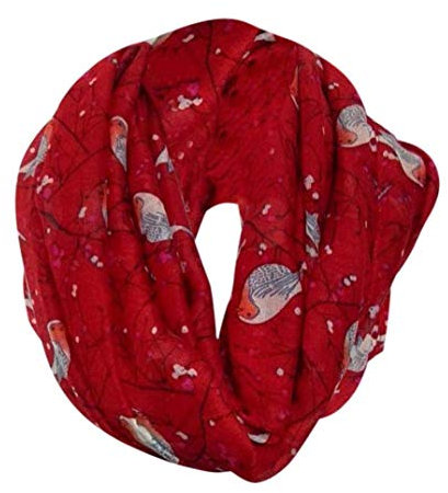 Damen Schals Klassisch Kariert Herbst Warm Jungen Winter Weich Mehrfarbig Loopschal Gemütlich Schultertuch (Color : Rot, Size : One Size)