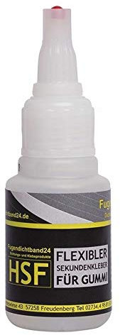 HSF flexibler Spezial-Sekundenkleber für Gummi - Moosgummi - EPDM-Elastomere
