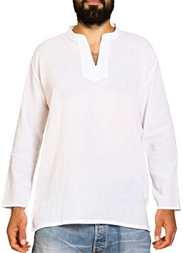 PANASIAM shirt, RZI-02, no Button, White, XL, longsl.