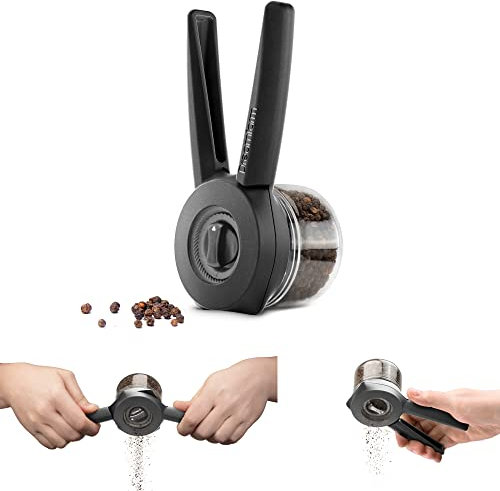 Dreamfarm Ortwo Lite Moulin à poivre/épices avec pot supplémentaire en bois Noir 113,4 g