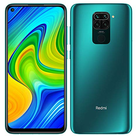 Xiaomi Redmi Note 9 Smartphone 4GB 128GB, 48MP Quad Camera, 6.53”FHD + DotDisplay, 5020 mAh, 3.5mm Headphone Jack NFC, Verde [European version]