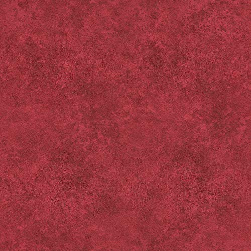 Papier peint uni moderne rouge | Tapisserie rouge pour chambre adulte & salon| Papier peint intissé idéal pour couloir